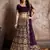 Mesmerizing Wine Sequins Embroidered semi velvet Lehenga choli for wedding