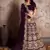 Mesmerizing Wine Sequins Embroidered semi velvet Lehenga choli for wedding