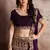 Mesmerizing Wine Sequins Embroidered semi velvet Lehenga choli for wedding