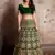 Glamorous Green Zari And Sequins Embroidered semi velvet desingner wedding indian dress lehenga designs for bride