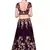 Purple Zari, Dori and Sequins Embroidered Velvet Semi Stitched bridal lehenga