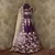 Purple Zari, Dori and Sequins Embroidered Velvet Semi Stitched bridal lehenga