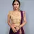 Attractive Purple Embroidered semi velvet wedding lehenga choli