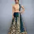 Captivating Rama Green Sequins Embroidered Semi Velvet Lehenga Choli for wedding