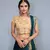 Captivating Rama Green Sequins Embroidered Semi Velvet Lehenga Choli for wedding