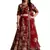 Maroon Dori And Sequins Embroidered Semi Velvet Semi Stitched bridal lehenga