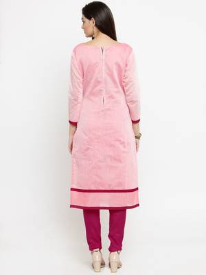 Light-pink embroidered chanderi salwar 2