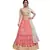Pink Dori, Sequins Embroidered with Mirror work Net Semi Stitched bridal lehenga