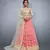 Pink Dori, Sequins Embroidered with Mirror work Net Semi Stitched bridal lehenga