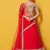 Red Zari and Sequins Embroidered Art Silk Semi Stitched bridal lehenga
