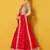 Red Zari and Sequins Embroidered Art Silk Semi Stitched bridal lehenga
