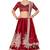 Maroon dori, resham, sequins Embroidered Velvet Semi Stitched bridal lehenga