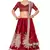 Maroon dori, resham, sequins Embroidered Velvet Semi Stitched bridal lehenga