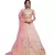 Light Pink Zari And Sequins Embroidered Art Silk Semi Stitched bridal lehenga