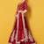 Maroon dori, resham, sequins Embroidered Velvet Semi Stitched bridal lehenga