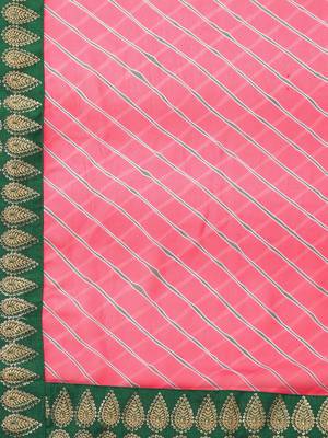 Green printed polyester kurti with palazzo and dupatta 5