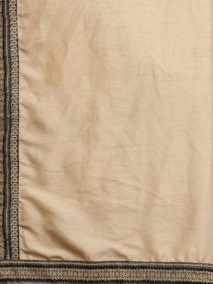 Black printed polyester kurti with trouser and dupatta 5