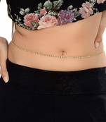 Designer Diamond Stone Golden Waist Belt Kamarbandh Kamarpatta Belly Hips Chain