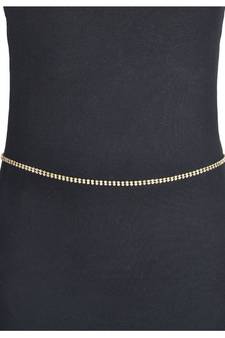 Designer Double Line Diamond Stone Golden Waist Belt Kamarbandh Kamarpatta Belly Hips Chain