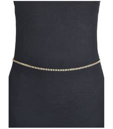 Designer Double Line Diamond Stone Golden Waist Belt Kamarbandh Kamarpatta Belly Hips Chain
