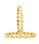 Designer Green Meenakari Oval Kundan Stone Wedding Bridak Bangles Set