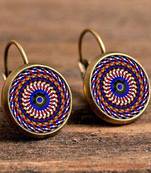 Designer Handpainted Abstract Art Dangler Earrings