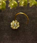 Designer 9 Diamond Stone Floral Nose Pin Nose Ring
