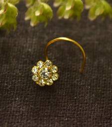 Designer 9 Diamond Stone Floral Nose Pin Nose Ring