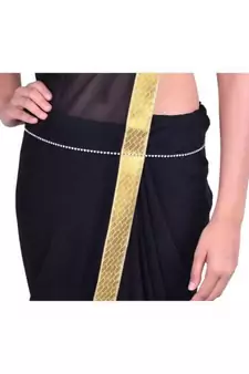 Designer Diamond Stone Silver Waist Belt Kamarbandh Kamarpatta Belly Hips Chain