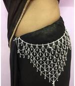 Designer Diamond Stone Silver Waist Belt Saree Challa Kamarbandh Kamarpatta Belly Hips Chain