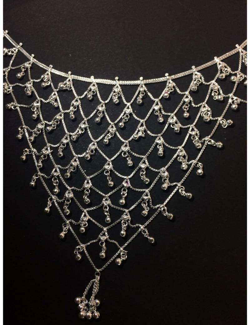 Designer Diamond Stone Silver Waist Belt Saree Challa Kamarbandh Kamarpatta Belly Hips Chain