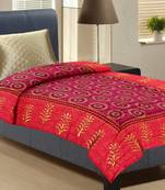 Pink And Violet Rajastani Single Bed Razai