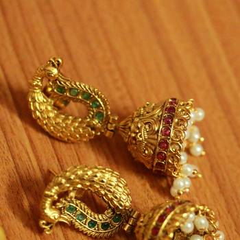 Gold Pearl Necklace-Sets 3