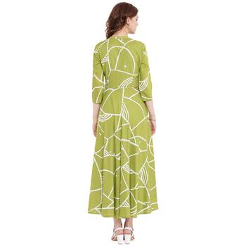 Green printed rayon kurtas-and-kurtis 2