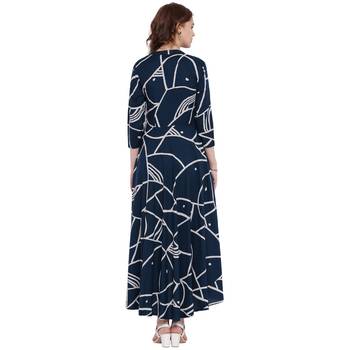 Blue printed rayon  kurti 2