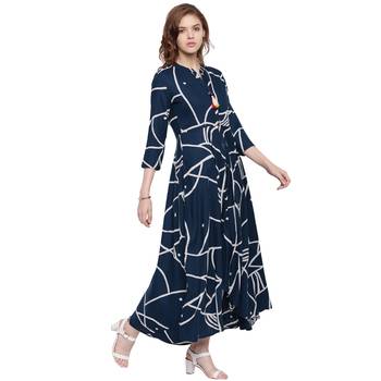 Blue printed rayon  kurti 3