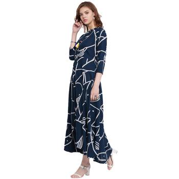 Blue printed rayon  kurti 4