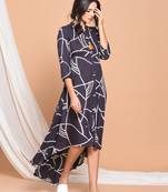 Grey printed rayon  kurti