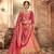 Pink and peach embroidery pure banarasi silk lehenga with dupatta