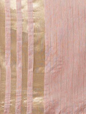 Peach Cotton Woven Dupatta for women 5