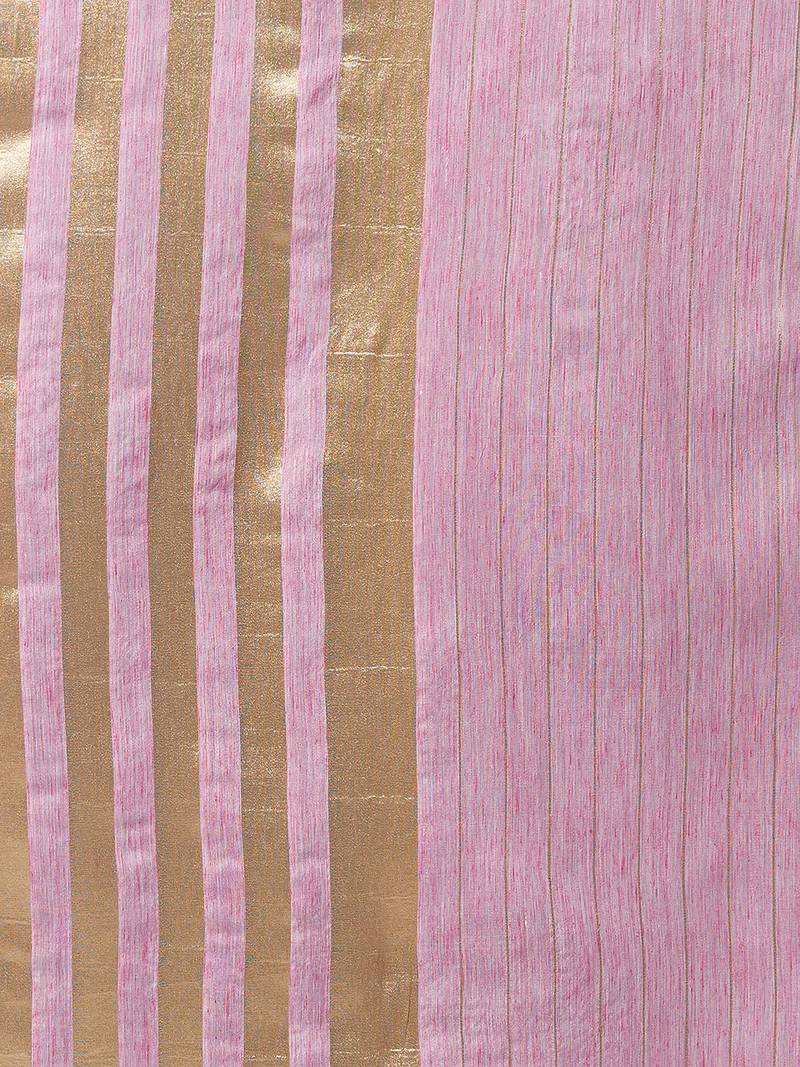 Pink Cotton Woven Dupatta for women