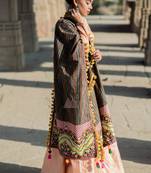 Temple Embroidered Panel Linen Festive Dupatta