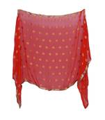 Anoma Red Color Chiffon Dupatta For Women'S & Girls