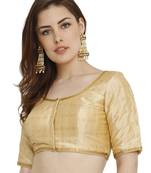 Gold Dupion Silk Readymade Padded Blouse