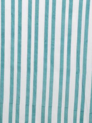 Sea Green & White Cotton Striped Printed Stole/Scarf 5