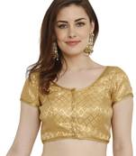 Gold Dupion Silk Readymade Padded Blouse
