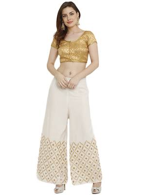 Gold Dupion Silk Readymade Padded Blouse 5