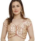 Gold Dupion Silk Readymade Padded Blouse