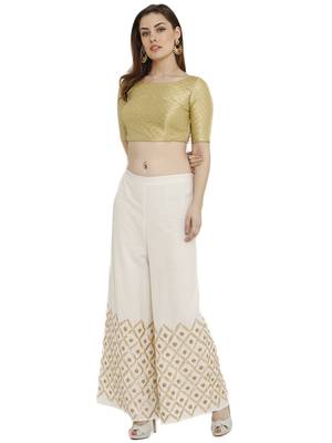 Gold Dupion Silk Readymade Padded Blouse 5