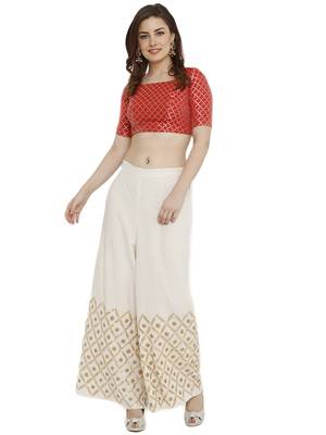 Red Dupion Silk Readymade Padded Blouse 5